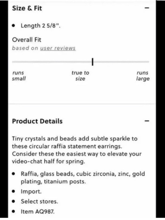 J.Crew Raffia Crystal Statement Earrings Natural Gold Boho Resort Large NWT - Picture 9 of 9